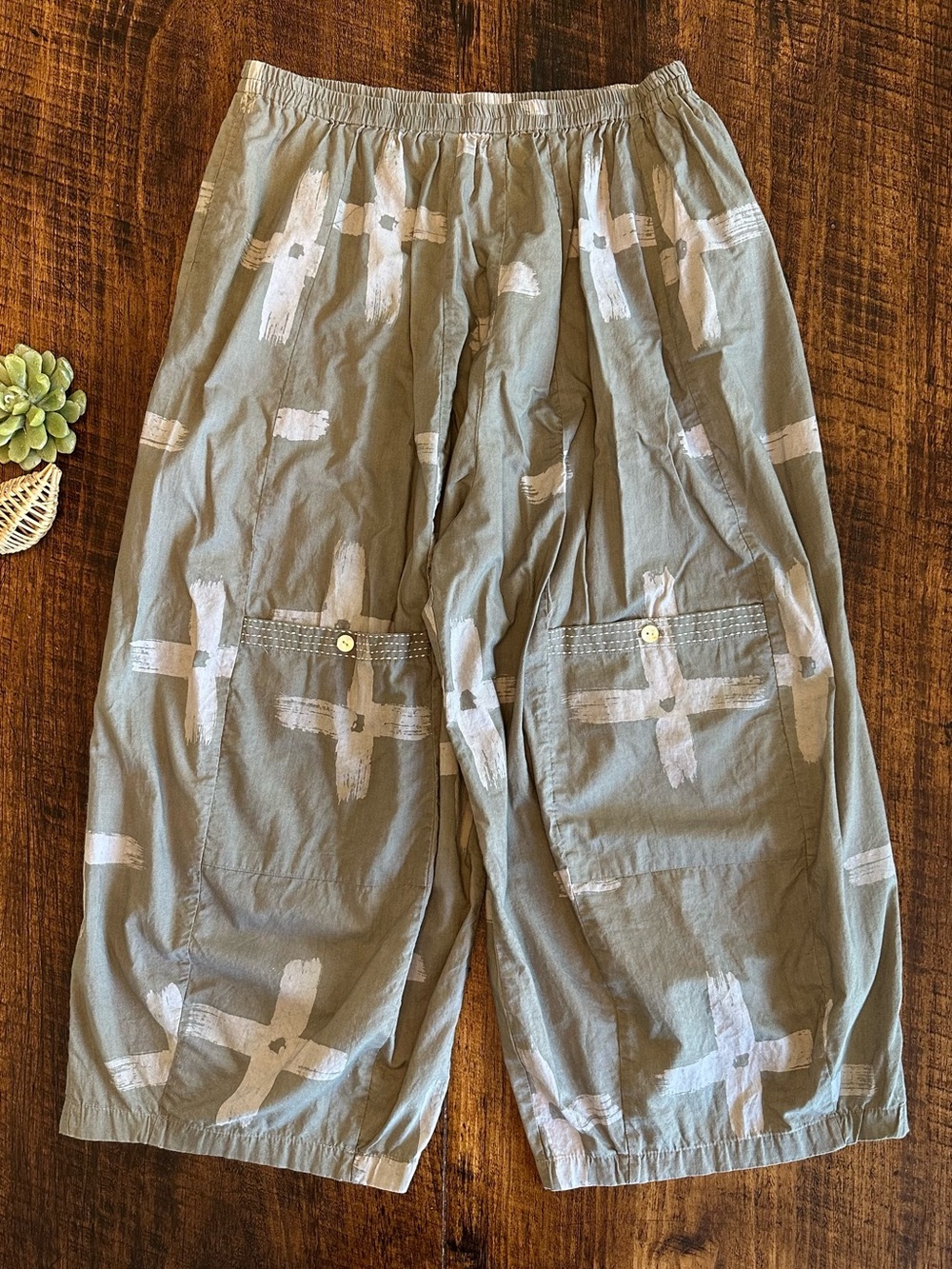 MarketPlace Handwork of India | Field Pull-On Lantern-Leg Pant Boho, Size 3W